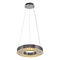 Lámpara colgante de cable LED JESI LED/35W/230V 3000K Ø 40 cm plateada