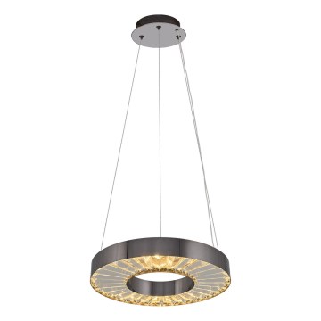 Lámpara colgante de cable LED JESI LED/35W/230V 3000K Ø 40 cm plateada