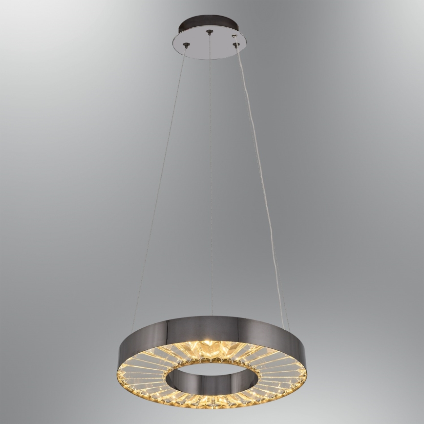 Lámpara colgante de cable LED JESI LED/35W/230V 3000K Ø 40 cm plateada