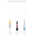 Lámpara colgante de cable LUMIO 3xE27/15W/230V multicolor