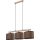 Lámpara colgante de cable MERCEDES 3xE27/40W/230V marrón/roble