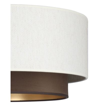 Lámpara colgante de cable NATIA 1xE27/60W/230V Ø 45 cm blanco/marrón