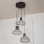 Lámpara colgante de cable SOLANO 3xE27/15W/230V negra/dorada