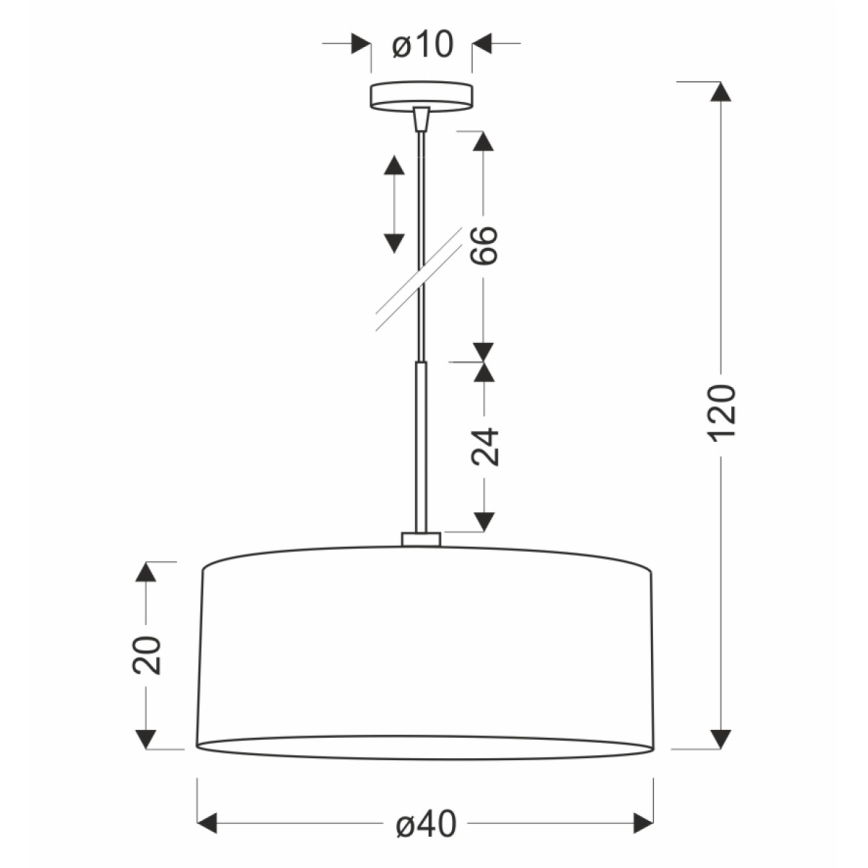 Lámpara colgante de cable VANTI 1xE27/40W/230V verde