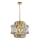 Lámpara colgante de cristal CROWN 12xE14/40W/230V dorado