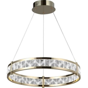 Lámpara colgante de cristal LED regulable con cable ENRIQUE LED/40W//230V 3000-6000K diám. 60 cm + mando a distancia