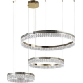 Lámpara colgante de cristal LED regulable con cable THALIA LED/120W/230V 3000-6000K + mando a distancia