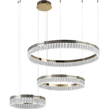 Lámpara colgante de cristal LED regulable con cable THALIA LED/120W/230V 3000-6000K + mando a distancia