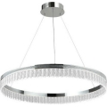 Lámpara colgante de cristal LED regulable THALIA, 55W/230V, 3000–6000K, Ø 80 cm, suspendida por cable, con mando a distancia