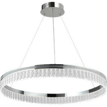 Lámpara colgante de cristal LED regulable THALIA, 55W/230V, 3000–6000K, Ø 80 cm, suspendida por cable, con mando a distancia