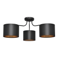 Lámpara colgante de luces de superficie ALBA 3xE27/15W/230V negro/dorado