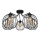 Lámpara colgante de luces de superficie MERCURE 5xE27/15W/230V negro