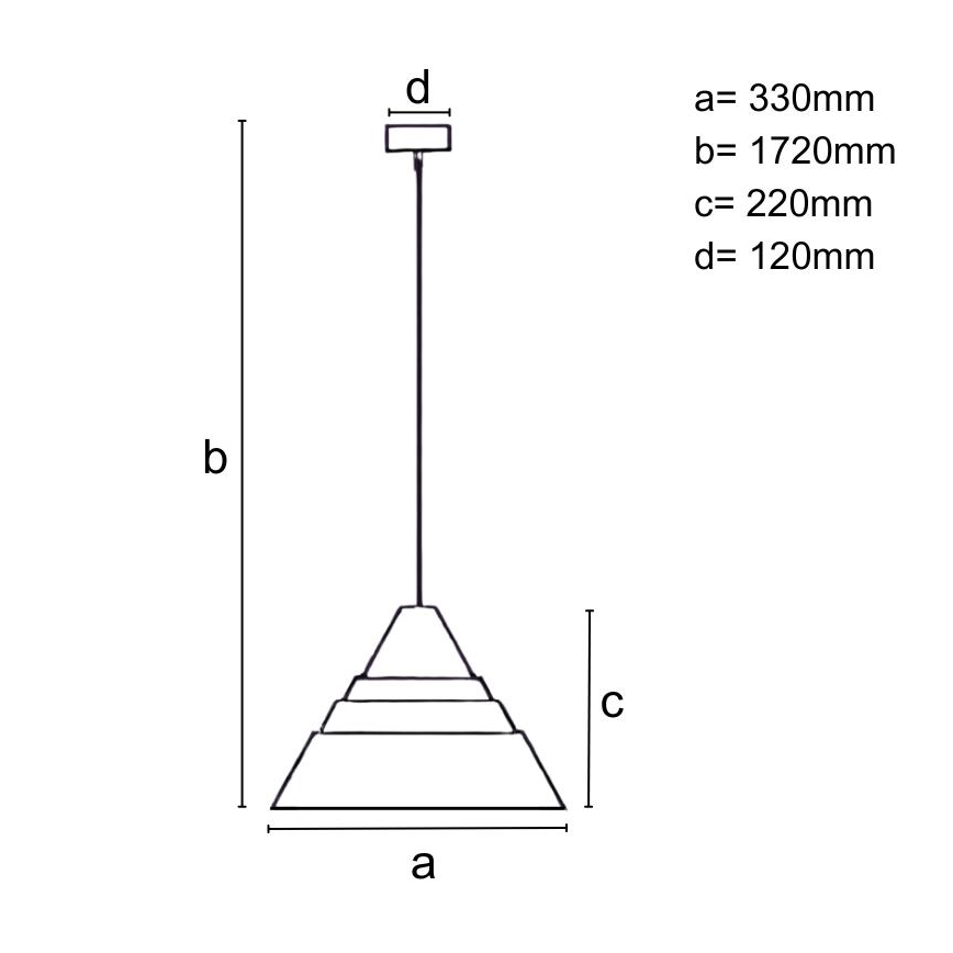 Lámpara colgante de madera con cable 1xE27/60W/230V, diámetro 33 cm, madera maciza/roble/nogal/madera de caucho (Hevea)