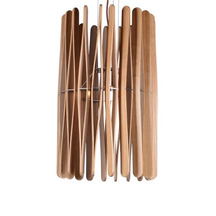 Lámpara colgante de madera con cable 1xE27/60W/230V Ø 38 cm madera maciza/fresno/madera de hevea