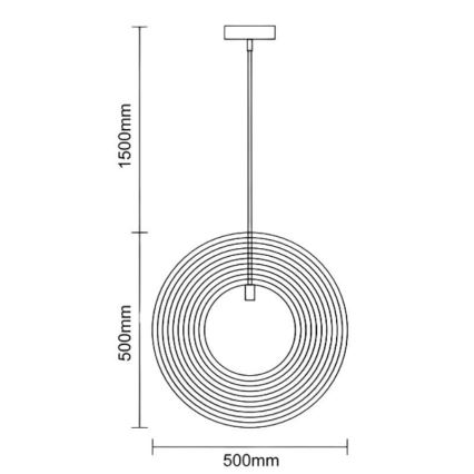 Lámpara colgante de madera con cable 1xE27/60W/230V Ø 50 cm madera maciza/chapa/Hevea (madera de caucho)