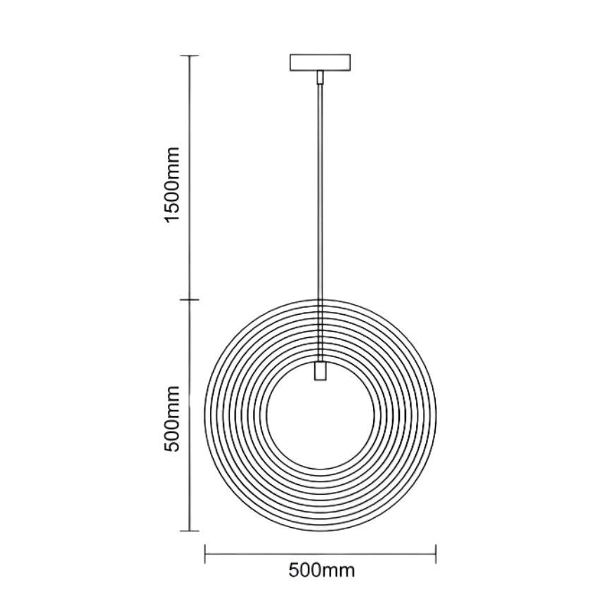 Lámpara colgante de madera con cable 1xE27/60W/230V Ø 50 cm madera maciza/chapa/Hevea (madera de caucho)