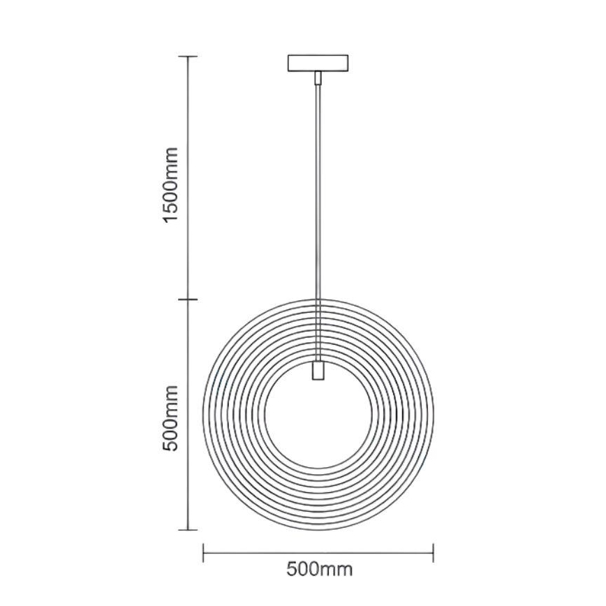 Lámpara colgante de madera con cable 1xE27/60W/230V Ø 50 cm madera maciza/chapado/madera de caucho