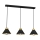 Lámpara colgante DEMET 3xE27/60W/230V negro/dorado
