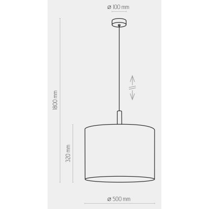 Lámpara colgante DEVA 1xE27/25W/230V blanco