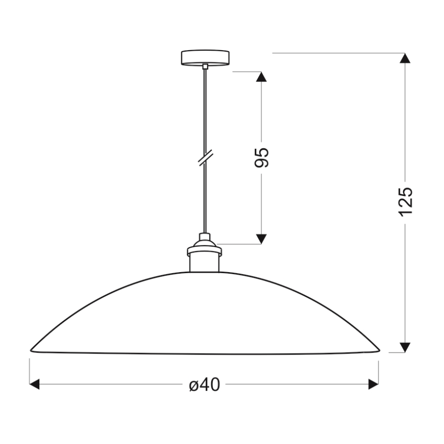 Lámpara colgante DEXTER 1xE27/60W/230V