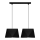 Lámpara colgante DIAMENT 2xE27/60W/230V negro