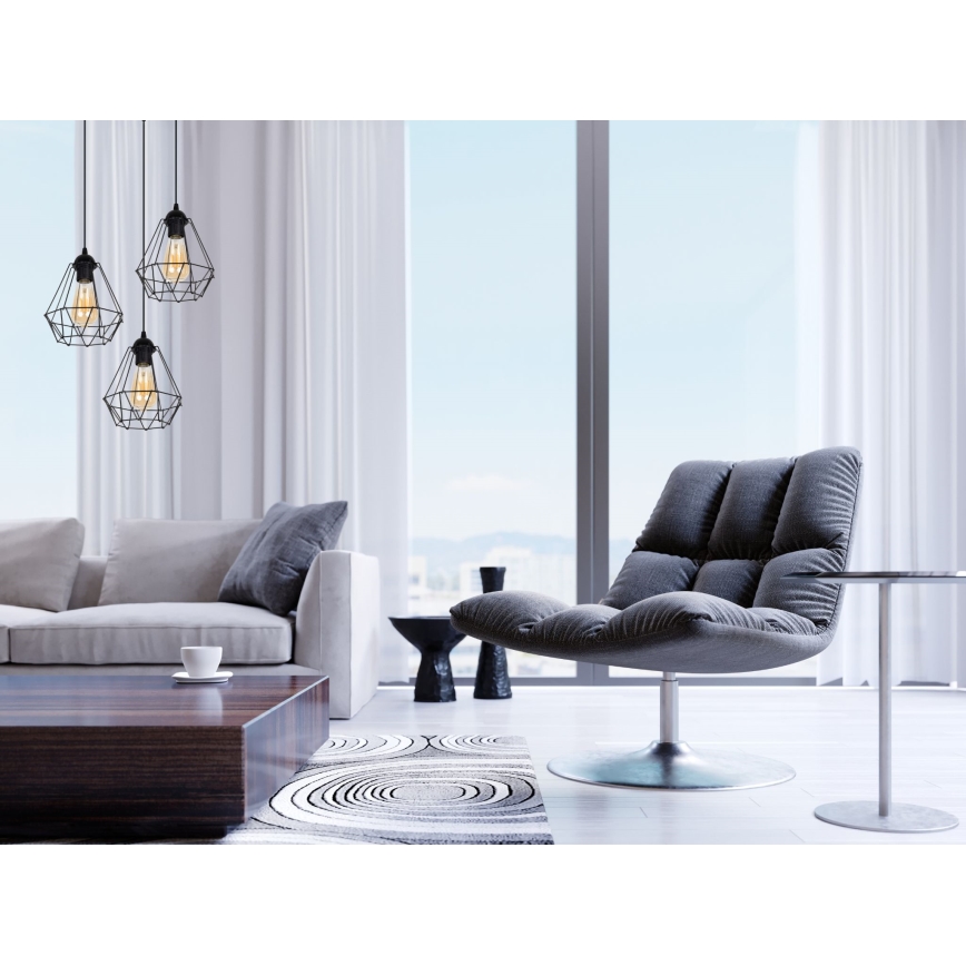 Lámpara colgante DIAMENT 3xE27/60W/230V