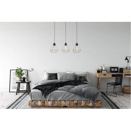 Lámpara colgante DIAMENT MINI 3xE27/60W/230V