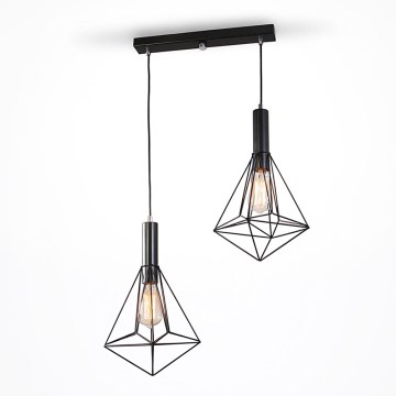Lámpara colgante DIAMOND 2xE27/60W/230V