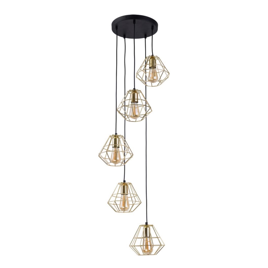 Lámpara colgante DIAMOND 5xE27/60W/230V