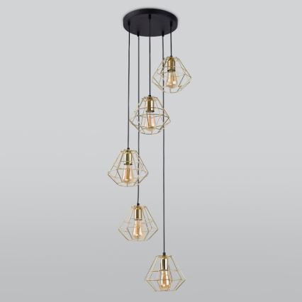 Lámpara colgante DIAMOND 5xE27/60W/230V