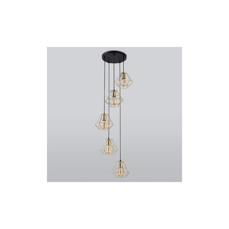 Lámpara colgante DIAMOND 5xE27/60W/230V