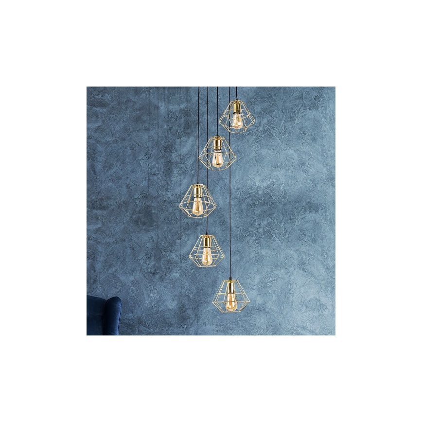 Lámpara colgante DIAMOND 5xE27/60W/230V