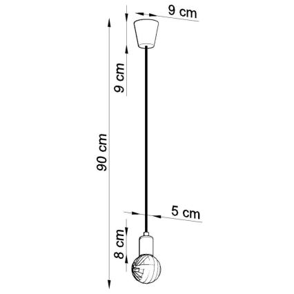 Lámpara colgante DIEGO 1xE27/60W/230V