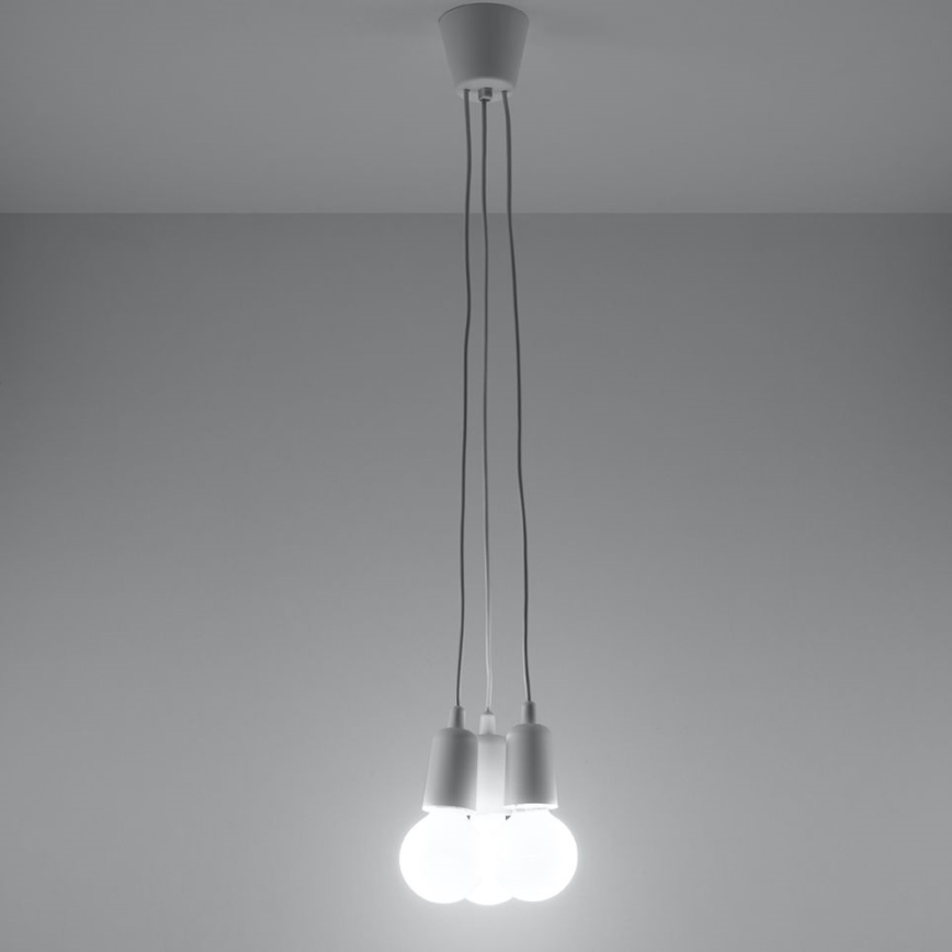 Lámpara colgante DIEGO 3xE27/60W/230V