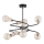 Lámpara colgante DISCO 6xE27/60W/230V negro/dorado