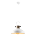 Lámpara colgante DODO 1xE27/40W/230V blanca/bronze