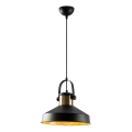 Lámpara colgante DODO 1xE27/40W/230V negra/bronce