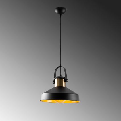 Lámpara colgante DODO 1xE27/40W/230V negra/bronce