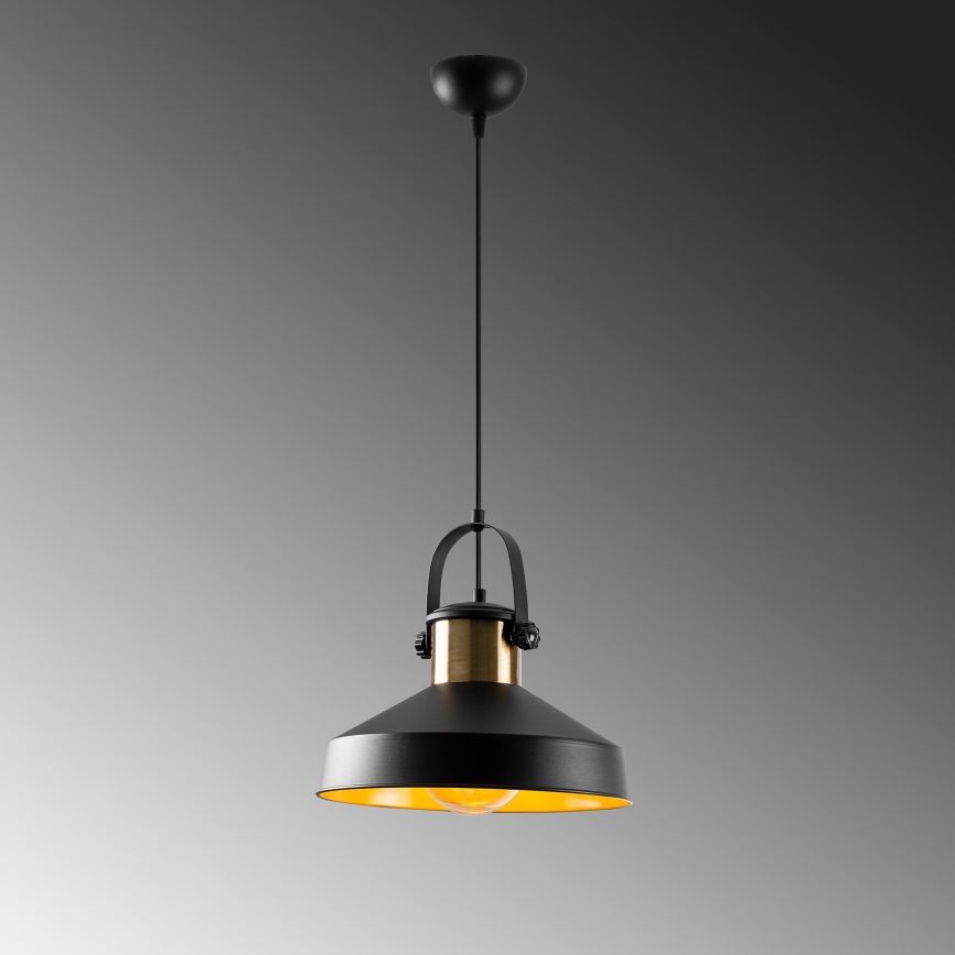 Lámpara colgante DODO 1xE27/40W/230V negra/bronce