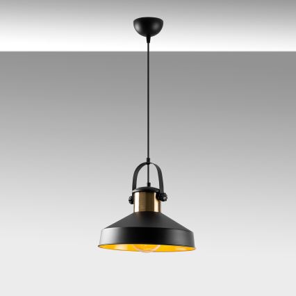 Lámpara colgante DODO 1xE27/40W/230V negra/bronce
