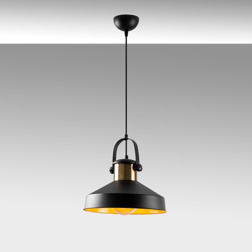 Lámpara colgante DODO 1xE27/40W/230V negra/bronce