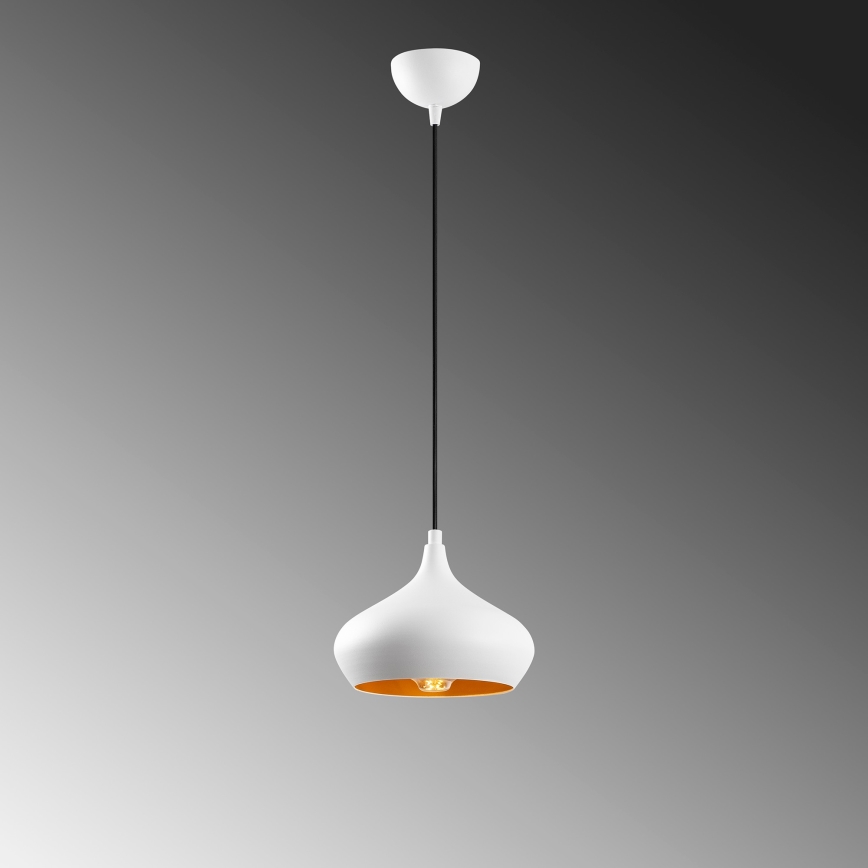 Lámpara colgante DODO suspendida por cable 1xE27/40W/230V, blanca