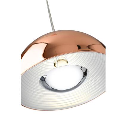 Lámpara colgante DORADA 1xE27/60W/230V cobre