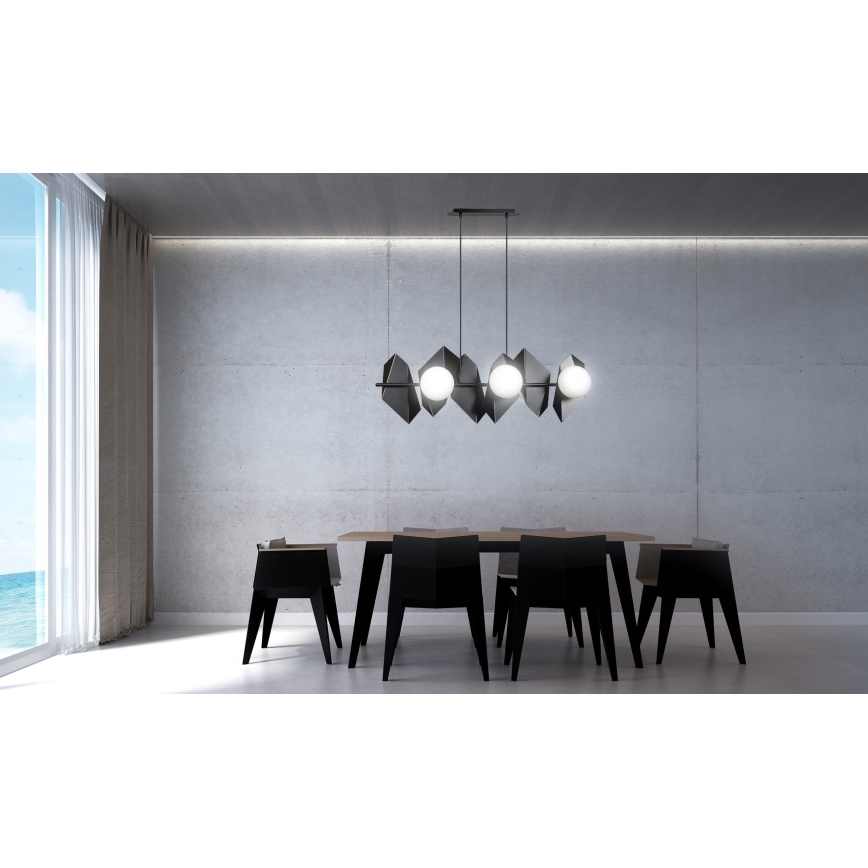 Lámpara colgante DRIFTON 6xE14/10W/230V negro