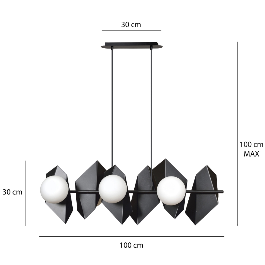 Lámpara colgante DRIFTON 6xE14/10W/230V negro