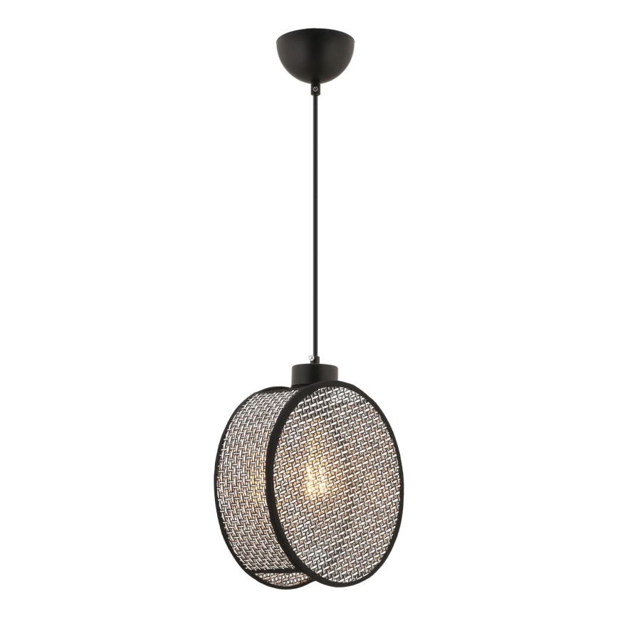 Lámpara colgante DRUM de cable 1xE27/60W/230V gris/negro