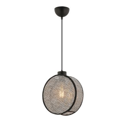 Lámpara colgante DRUM de cable 1xE27/60W/230V gris/negro