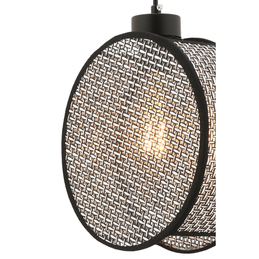 Lámpara colgante DRUM de cable 1xE27/60W/230V gris/negro