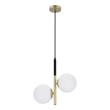 Lámpara colgante DUO 2xE14/40W/230V dorado/negro
