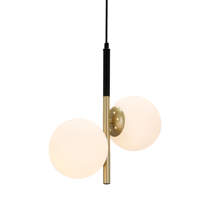 Lámpara colgante DUO 2xE14/40W/230V dorado/negro